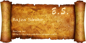 Bajza Sándor névjegykártya