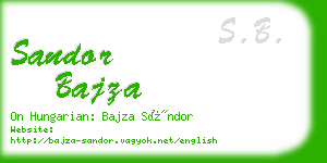 sandor bajza business card